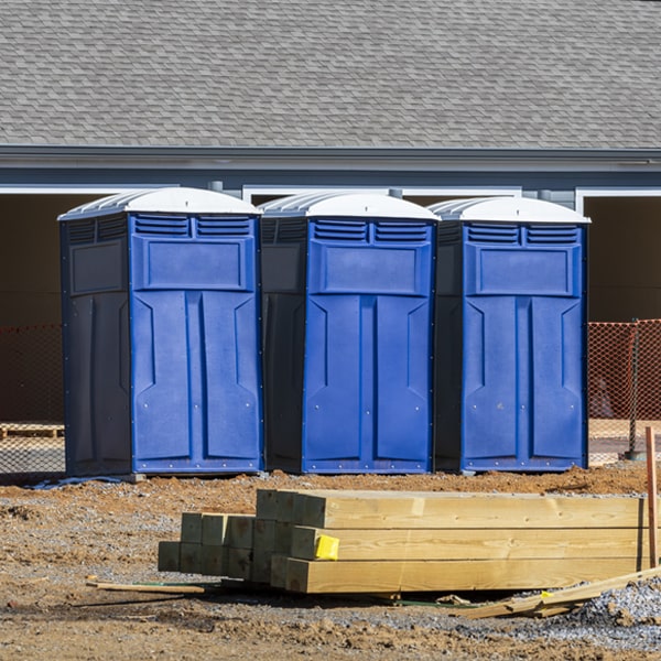 how often are the portable restrooms cleaned and serviced during a rental period in Lafayette OH